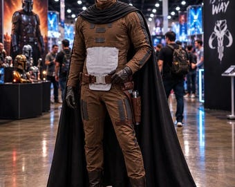 Spersonalizowany 3-częściowy kombinezon lotniczy do cosplayu z kamizelką kuloodporną i akcesoriami – kostium łowcy nagród Sci-Fi