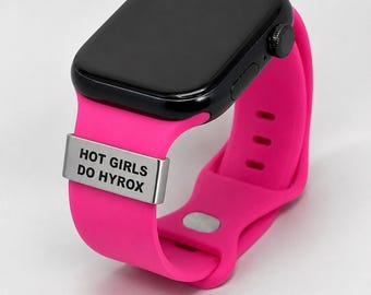 Hot Girls Do Hyrox Watch Charm, Fitness Gym CrossFit HIIT Competition Medal Gift, Apple watch Tag