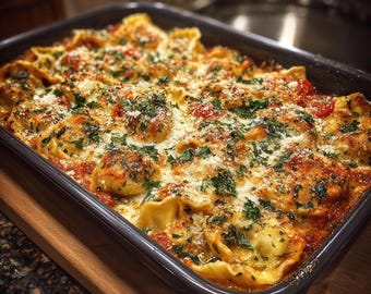 Miljoen Dollar Ravioli Ovenschotel Recept | Kaasachtige Ravioli Ovenschotel | Makkelijk Familiediner | Printbaar Recept PDF