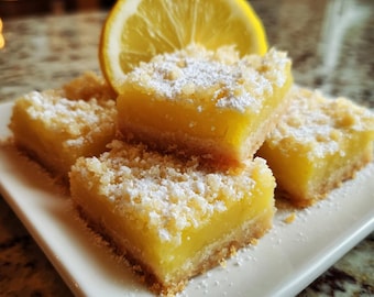 No-Bake Lemon Bars Recipe | Easy Lemon Dessert | 5 Ingredients No Bake Treat | Summer Dessert | Printable Recipe PDF