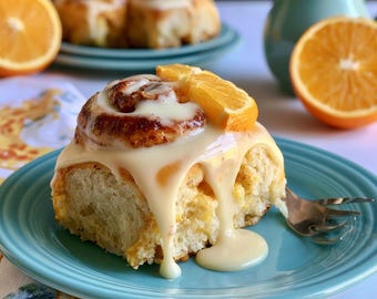 Receita de Rolinhos Doces de Laranja com Creme | Rolinhos Doces Macios de Cítricos | Café da Manhã Fácil Estilo Padaria | Receita para Imprimir em PDF