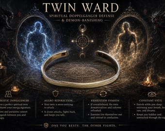 The Twin Ward — Spiritual Doppelgänger Defense & Demon-Banishing Cuff