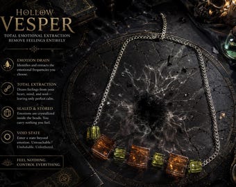 The Hollow Vesper — Total Emotional Extraction & Void-State Necklace | Remove Feelings Entirely