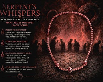 The Serpent's Whispers — Paranoia Curse Ally-Breaker Necklace | Make Allies Distrust each other