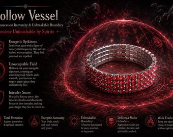 The Hollow Vessel — Spirit Possession Immunity & Unbreakable Boundary Ring-Bracelet | Become Untouchable by spirits