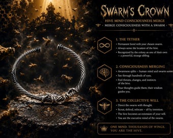 Swarm's Crown Bracelet – Twisted Silver Cuff, Hive Mind Merge Tool