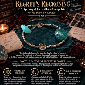 May include: A beaded bracelet featuring metallic gold and silver-toned square beads, two circular textured gold-toned charms, and two large irregular-shaped translucent stones in shades of light blue and deep green, arranged on a circular display.