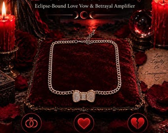 The Blood Moon Pact — Eclipse-Bound Love Vow & Betrayal Amplifier Necklace