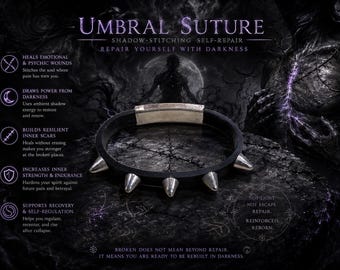 The Umbral Suture — Shadow-Stitching Self-Repair Bangle | Repair yourself with Darkness