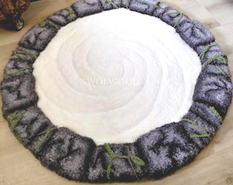 Handmade Glow Portal Rug | Sculpted Fantasy Art