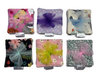 Juego de 4 exfoliantes faciales de algodón hechos a mano