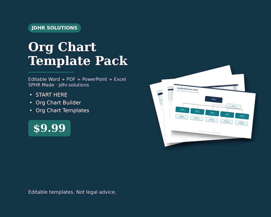 Org Chart Design Back Ground Org Chart Template, Editable Powerpoint Org Chart + Excel Org Chart ...
