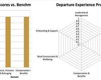 Szablon rozmowy wyjściowej w programie Excel | Arkusz kalkulacyjny ankiety HR, panel automatycznej oceny (wersja do pobrania w wersji cyfrowej)