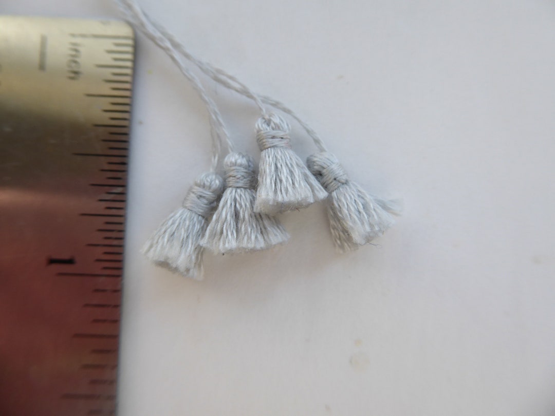 Set of 4 Light Grey Tassels Trimming for Dolls House Etsy