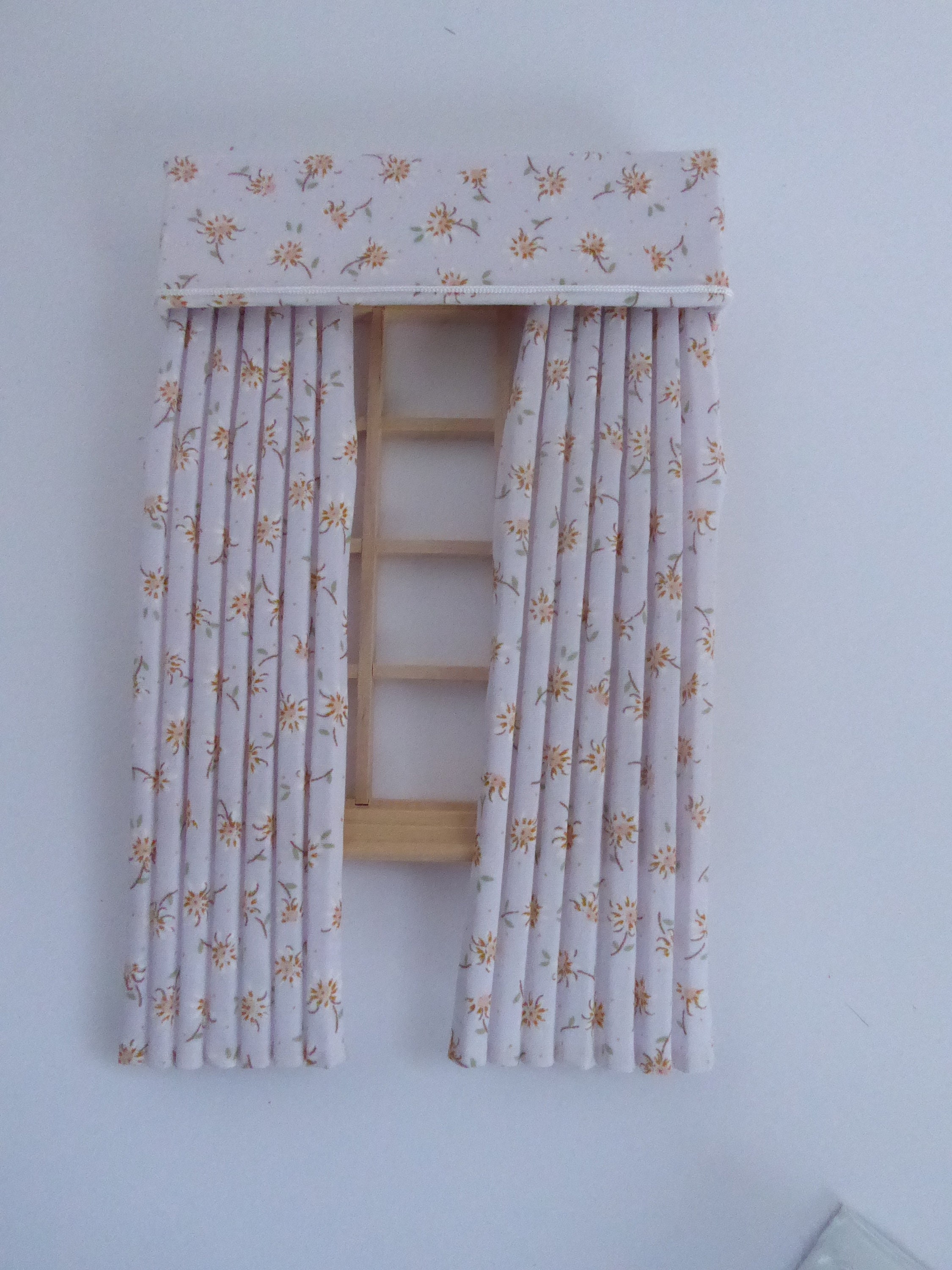 Curtains with Pelmet for a 112th Dolls House Yellow/Green Etsy