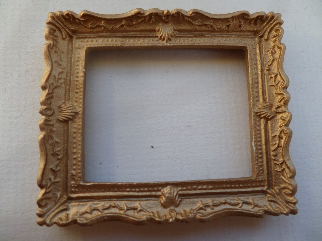 112th Picture/mirror Frame in Gold Dolls House Miniature Accessory
