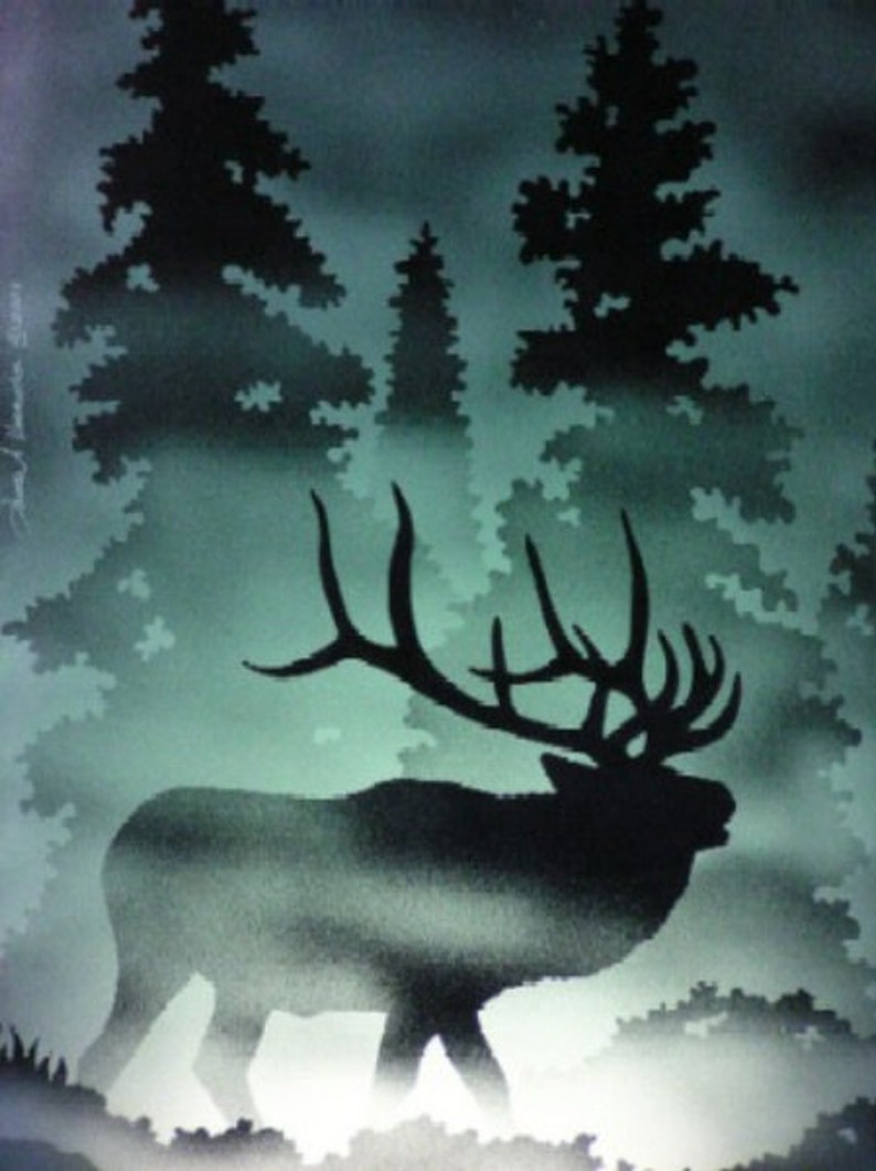 Etched Elk or Other Wildlife Glass Etsy