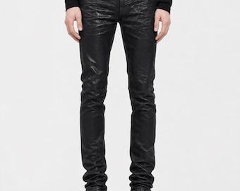 Jean slim en denim ciré Riven