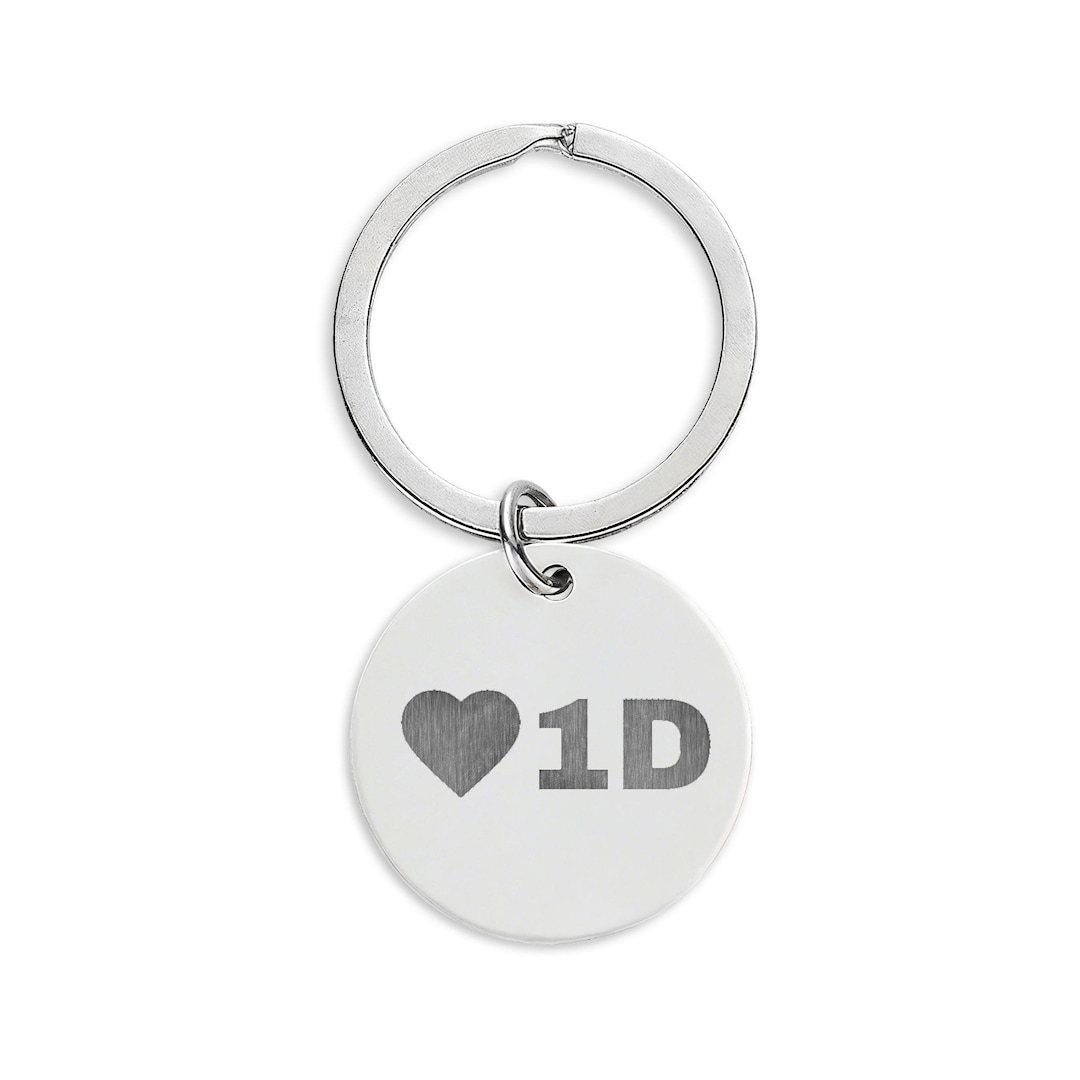 One Direction Themed Round Stainless Steel Engraved Keychain - Etsy
