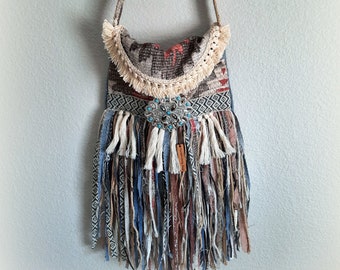 Fringe Purse, Fringe Handbag, Gypsy, Shabby Chic, Vintage, Festival