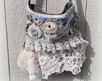 Ruffle Purse, Ruffle Handbag, Gypsy, Victorian, Shabby Chic, Vintage