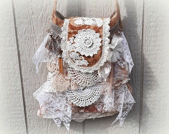 Ruffle Purse, Ruffle Handbag, Gypsy, Victorian, Shabby Chic, Vintage