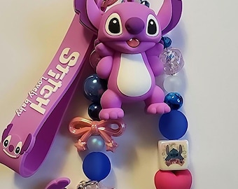 Pink Stitch Bag charm