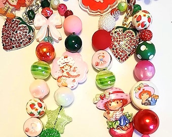 Strawberry shortcake Bag charm ( small)