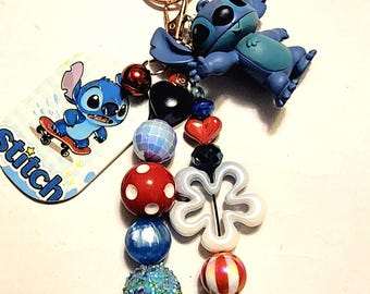 Stitch red/ blue Bag charm