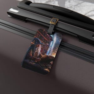 Wizard Workshop Luggage Tag, Ideal Gift for Travelers, Unique Bag Tag, Airport Accessory, Fun Vacation Essentials, Christmas Gift Idea
