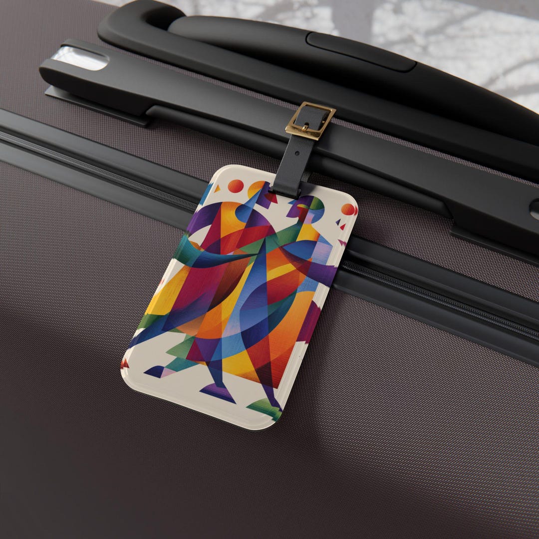 Rhythmic Body Shapes Luggage Tag, Ideal Gift for Travelers, Unique Bag ...