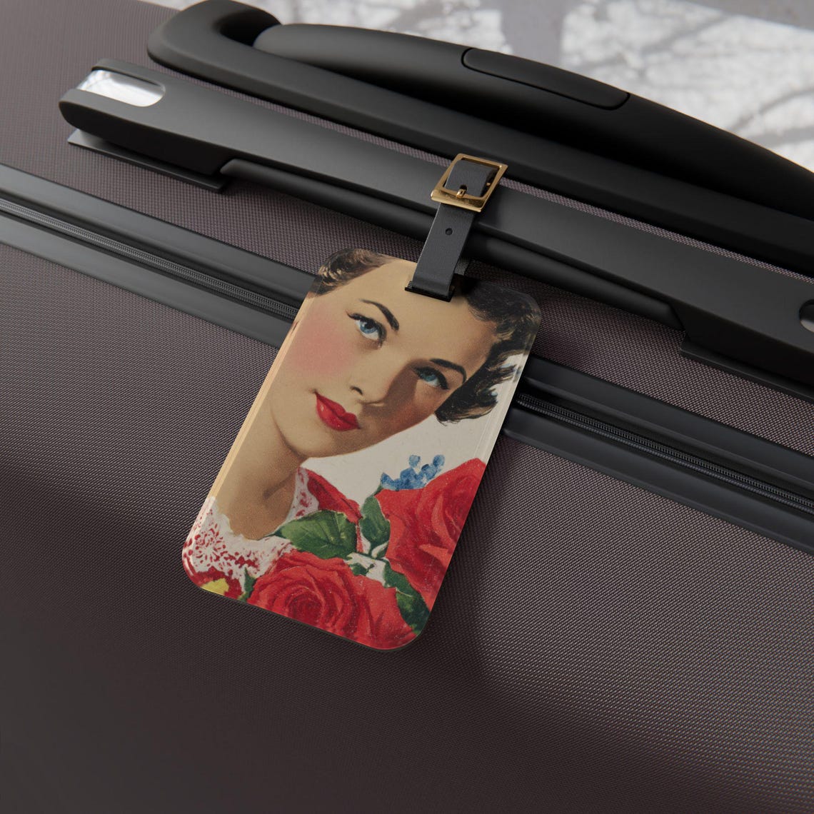 Vintage Roses Lace Luggage Tag, Ideal Gift for Travelers, Unique Bag ...
