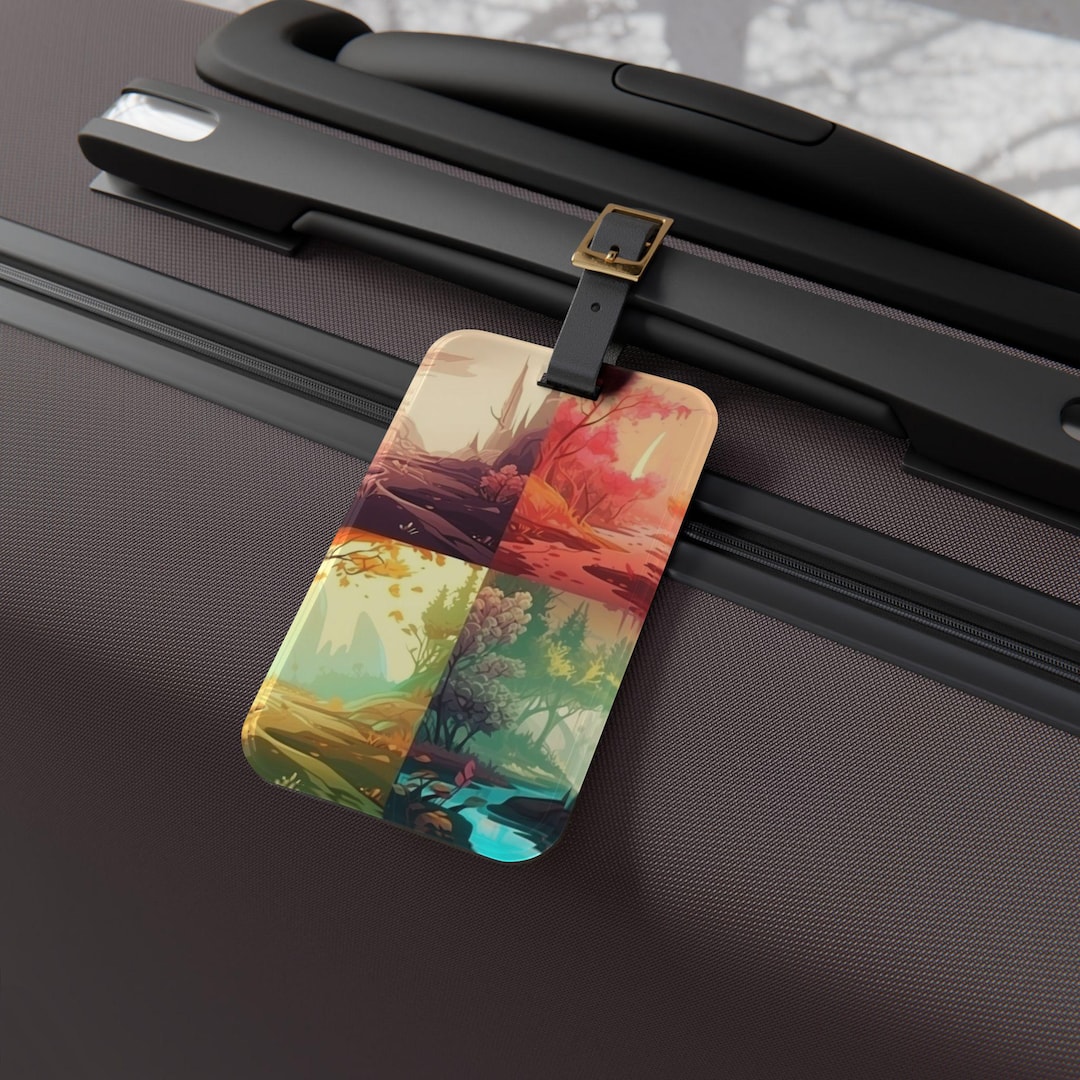 Enchanted Seasons Flow Luggage Tag, Ideal Gift for Travelers, Unique ...