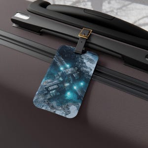Glacial Mining Outpost Luggage Tag, Ideal Gift for Travelers, Unique Bag Tag, Airport Accessory, Vacation Essentials, Christmas Gift