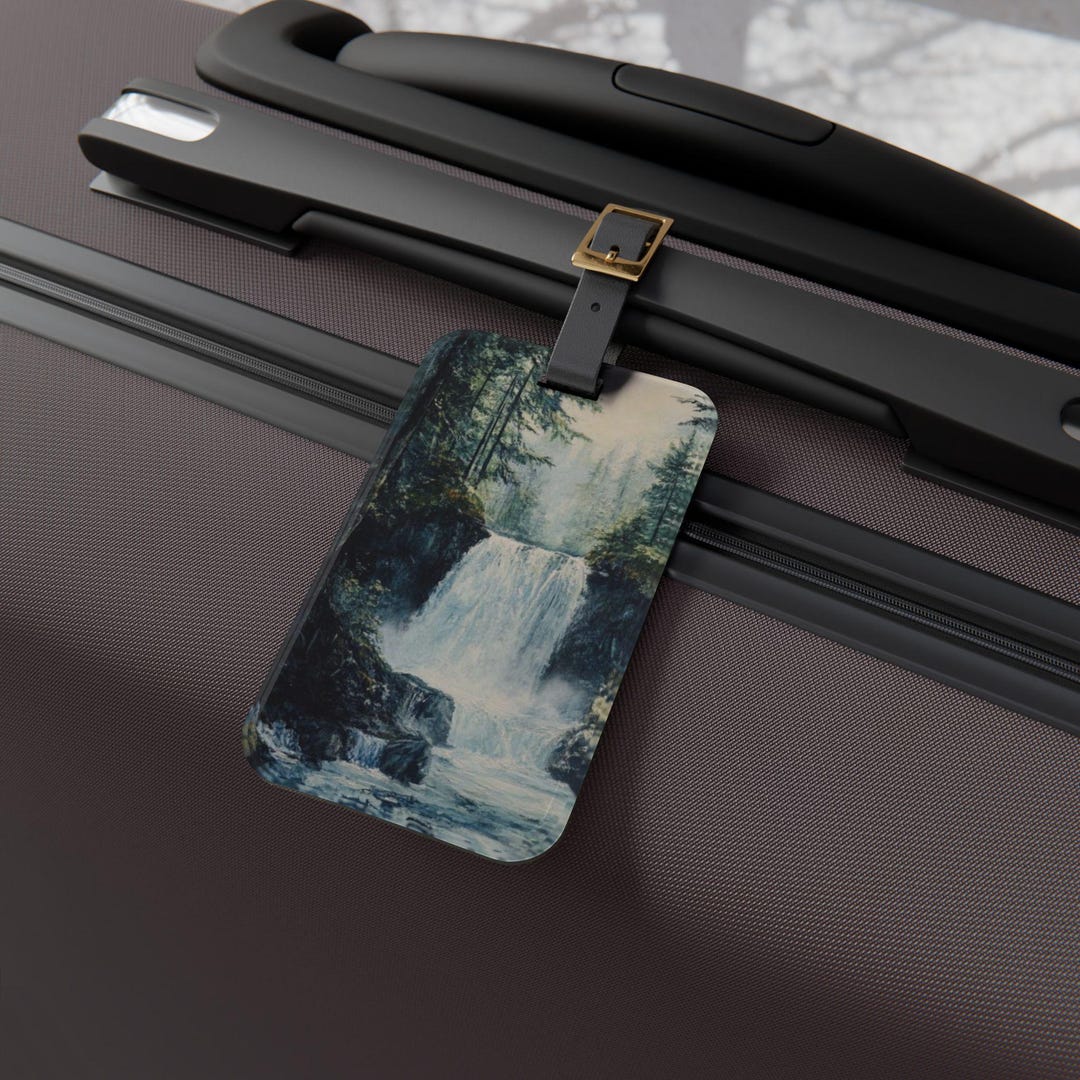 Waterfall Tag Pull Vancouver Waterfalls Luggage Tag, Ideal Gift for Travelers, Unique Bag ...