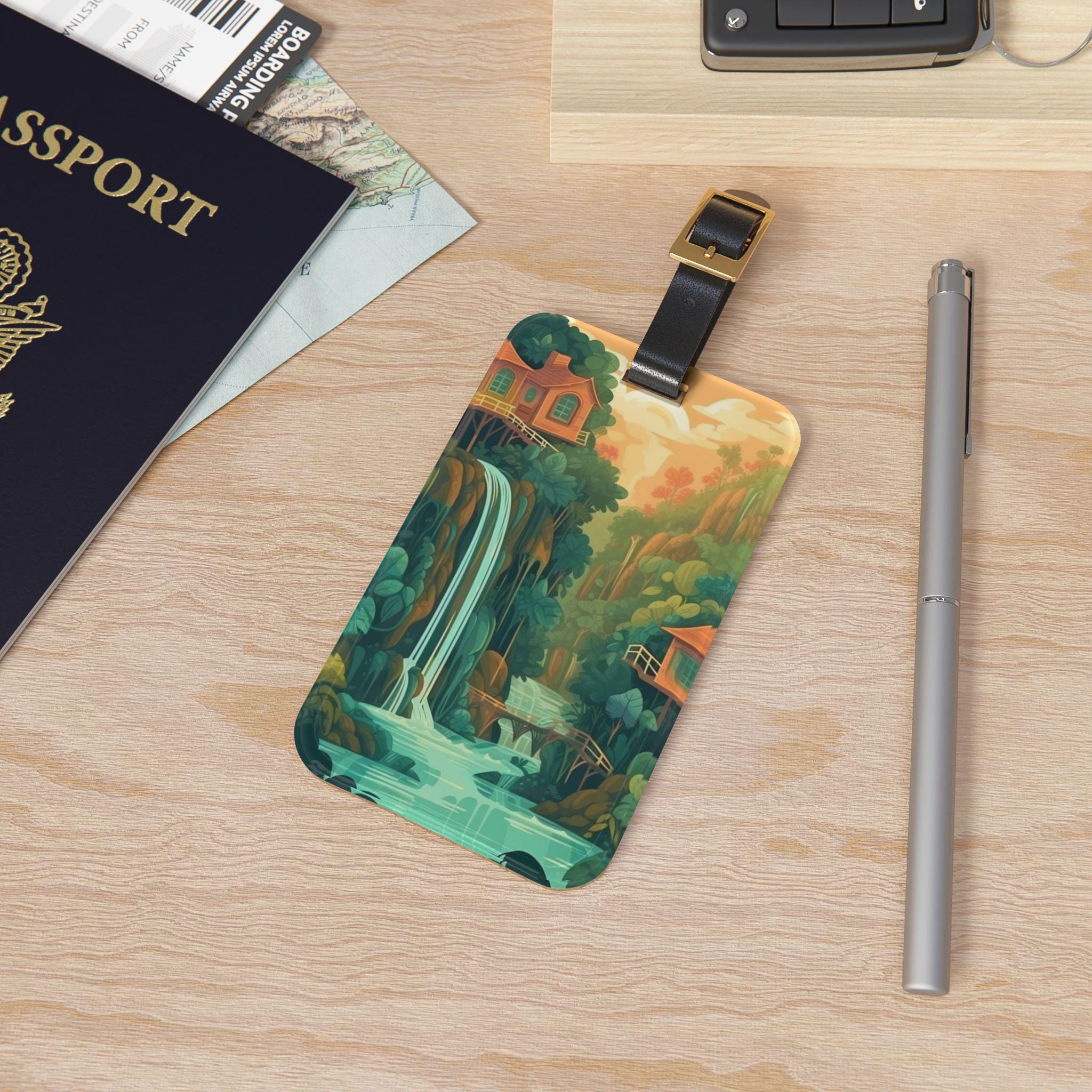 Waterfall Tag Pull Waterfall Jungle Homes Luggage Tag, Ideal Gift for Travelers, Unique ...