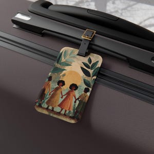 Etiqueta para equipaje Unity Hand Holding, regalo ideal para viajeros, etiqueta única para maleta, accesorio de aeropuerto, artículos esenciales para vacaciones, idea de regalo de Navidad.