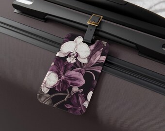 Etiqueta para equipaje Vivid Orchid Dreams, regalo ideal para viajeros, etiqueta única para maleta, accesorio de aeropuerto, artículos esenciales para vacaciones, regalo de Navidad