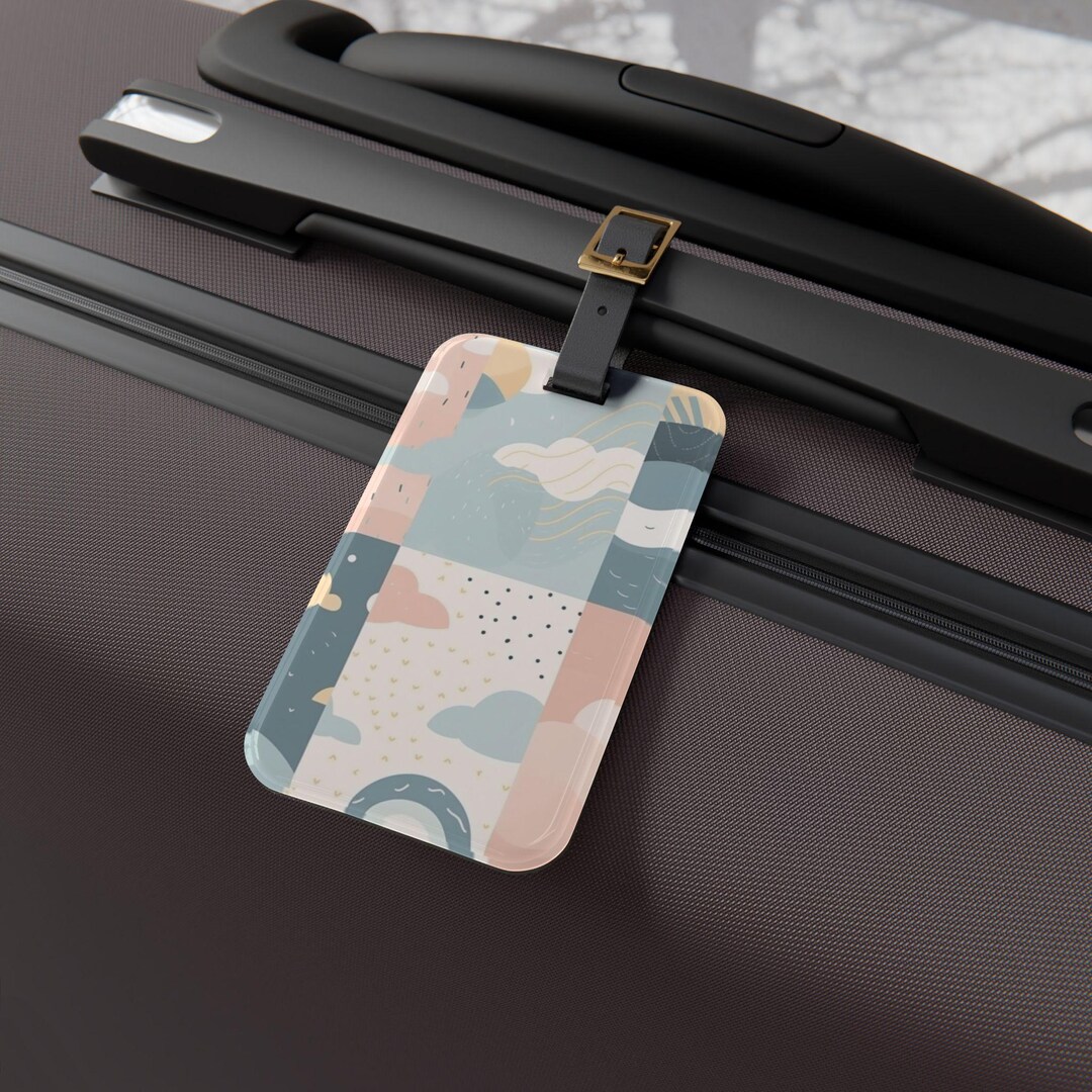 Minimal Sky Shapes Luggage Tag, Ideal Gift for Travelers, Unique Bag ...
