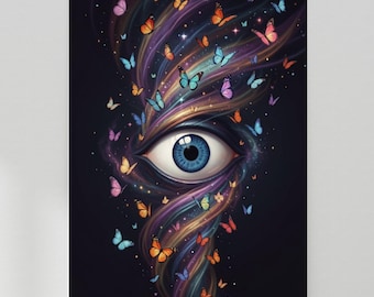 Lebendiges Auge Nebel Schmetterling Digitale Kunst (Digitaler Download)
