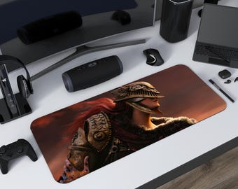 Elden Ring Mouse Pad - Tarnished Warrior Desk Mat, Dark Fantasy Gaming Pad, Erdtree Symbol Desk Decor Gift