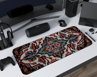 The Dude Persian Rug Desk Mat, Desk Decor Aesthetic, XL Mousepad, Movie Theme Deskmat, TCG Playmat, Gift For Gamers and Movie Lovers