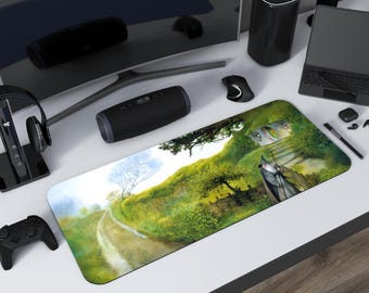 Gandalf in the Shire Desk Mat Lord of the Rings Mousepad The Shire Mouse Pad Fantasy Desk Mat Desk Mat Aesthetic Larger Gaming Mouse Pad
