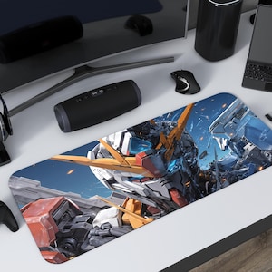 Tappetino da scrivania Gundam Mech Anime Gundam Warrior RPG Metal Gundam Gaming MTG Playmat Robot Desk Pad
