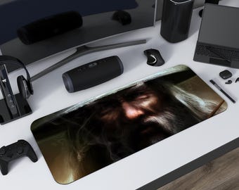 Gandalf Desk Mat, Lord of the Rings Mousepad, The Hobbit Mouse Pad, Fantasy Desk Mat, Desk Mat Aesthetic, Larger Gaming Mouse Pad