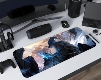 Gandalf le tapis de bureau gris Le Seigneur des anneaux Tapis de souris Shire Hobbit The Shire Tapis de souris Tapis de bureau Fantasy plus grand tapis de jeu esthétique
