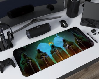 Lord of the Rings Mouse Pad - Witch King Nazgûl Desk Mat, Dark Fantasy LOTR Gaming Pad, Middle Earth Fan Gift