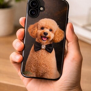 Poodle Phone Case iPhone Samsung | Dog Mom Gift | Marble Gold Kintsugi | Poodle Lover Case