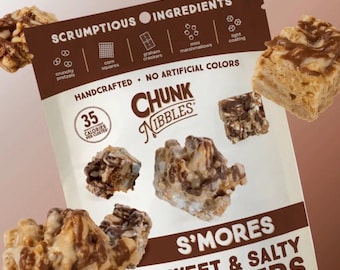 Chunk Nibbles S'mores Sweet & Salty Clusters Handcrafted Peanut-Free,  4.25oz Bag
