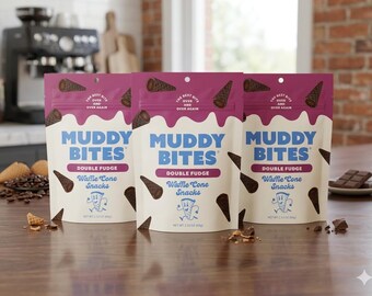 Muddy Bites Double Fudge Waffle Cone Snacks 2.33oz
